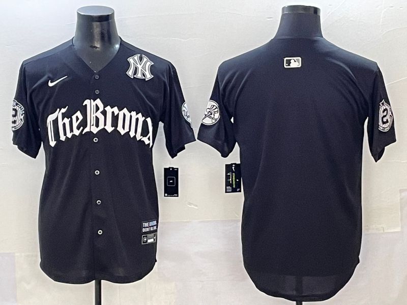 Men 2025 New York Yankees Blank Black Five generations Joint Name Nike MLB Jersey style 4